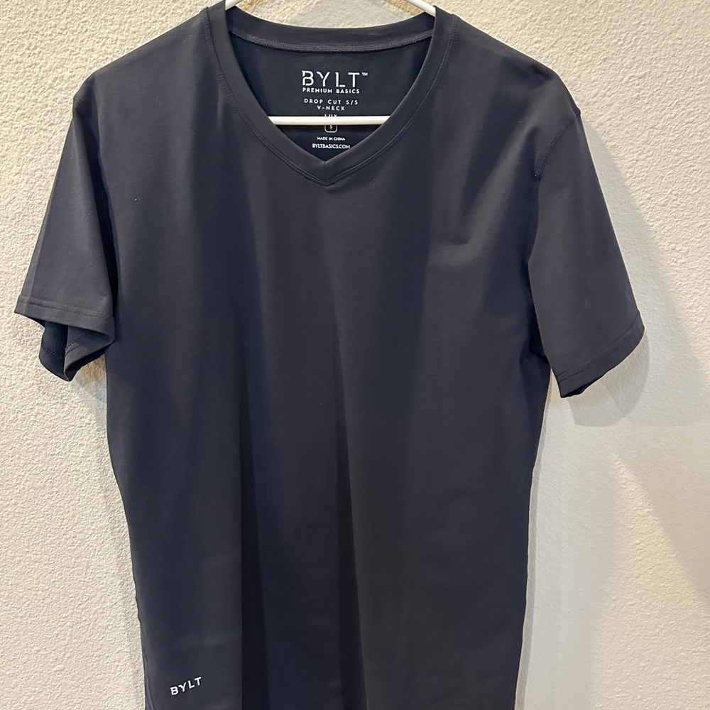 BYLT Basics Dark Navy V-Neck Tee